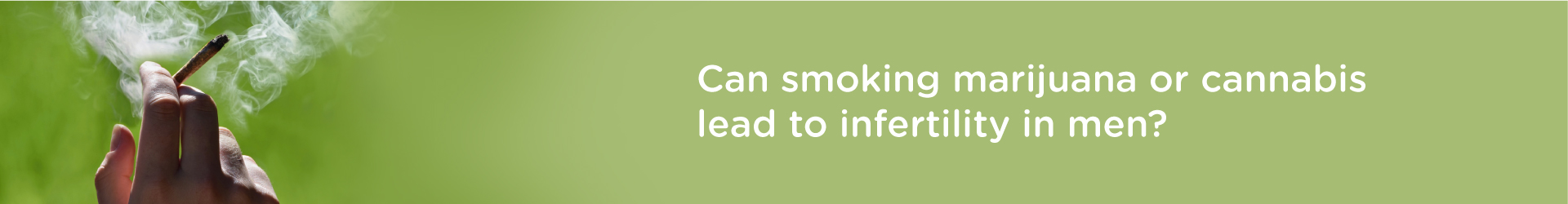 Can Smoking Marijuana or Cannabis Lead to Infertility in Men?