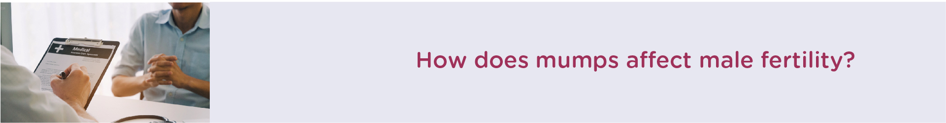 How does mumps affect male fertility?