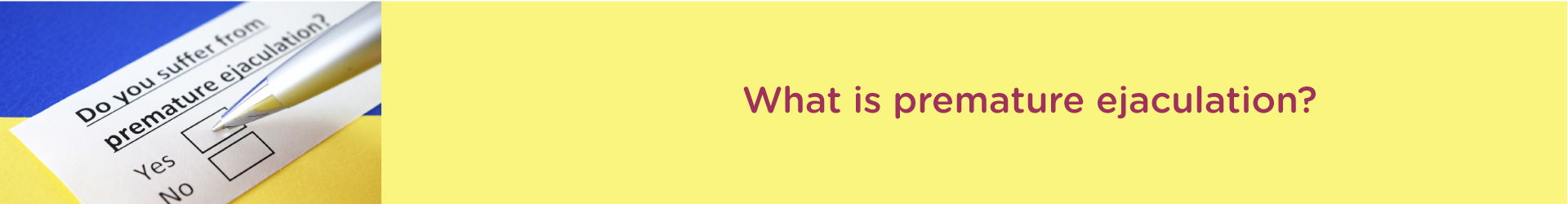 What is Premature Ejaculation?