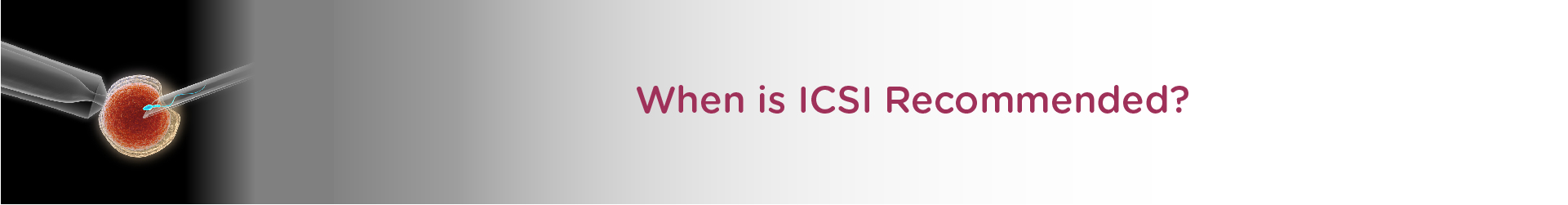 When is ICSI Recommended?